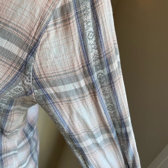 Pink and White Plaid Flannel - Picture 5 of 7